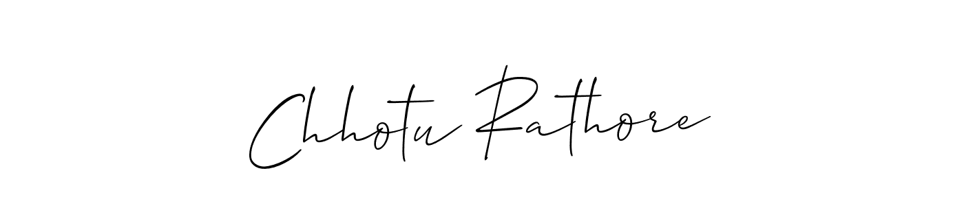 Also we have Chhotu Rathore name is the best signature style. Create professional handwritten signature collection using Allison_Script autograph style. Chhotu Rathore signature style 2 images and pictures png