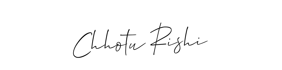 Make a beautiful signature design for name Chhotu Rishi. With this signature (Allison_Script) style, you can create a handwritten signature for free. Chhotu Rishi signature style 2 images and pictures png