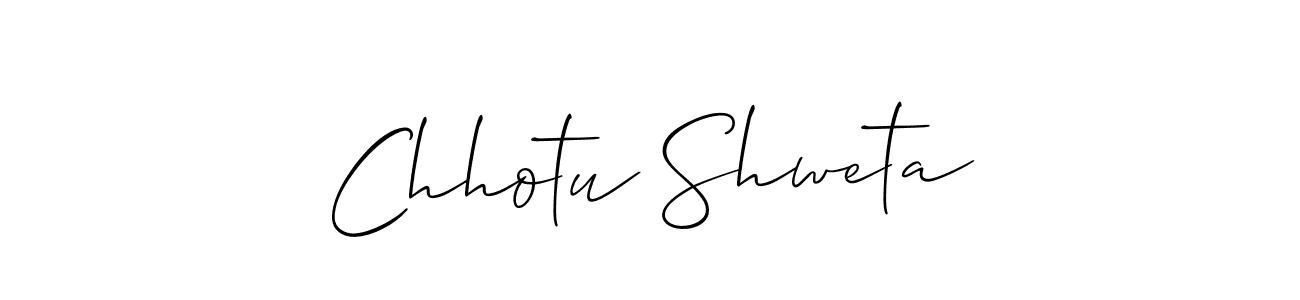 Make a beautiful signature design for name Chhotu Shweta. With this signature (Allison_Script) style, you can create a handwritten signature for free. Chhotu Shweta signature style 2 images and pictures png