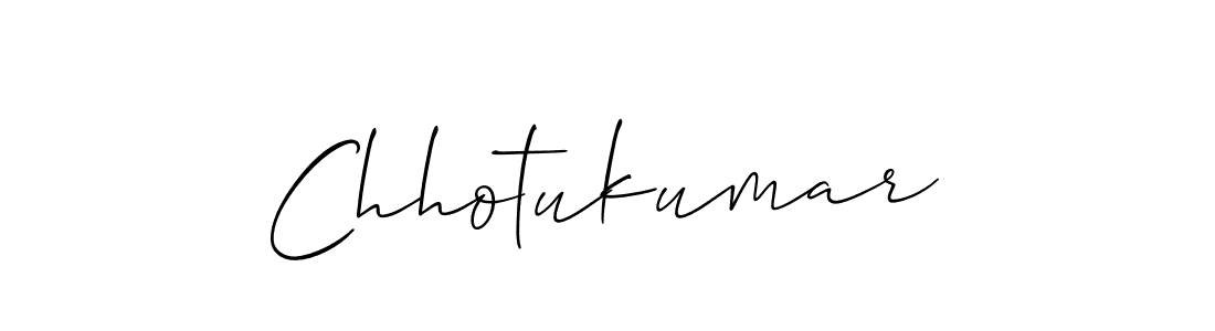 Design your own signature with our free online signature maker. With this signature software, you can create a handwritten (Allison_Script) signature for name Chhotukumar. Chhotukumar signature style 2 images and pictures png