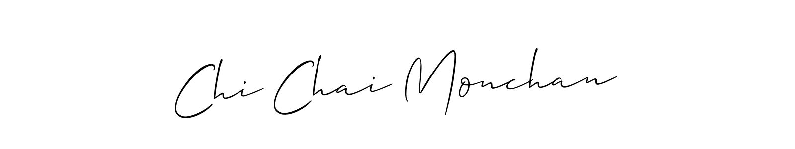 How to make Chi Chai Monchan signature? Allison_Script is a professional autograph style. Create handwritten signature for Chi Chai Monchan name. Chi Chai Monchan signature style 2 images and pictures png