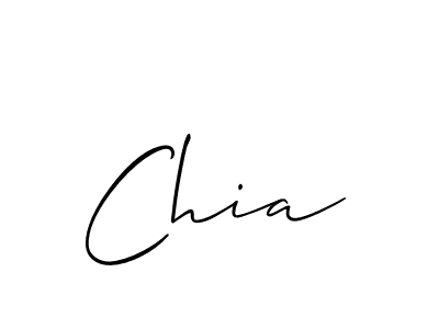 Use a signature maker to create a handwritten signature online. With this signature software, you can design (Allison_Script) your own signature for name Chia. Chia signature style 2 images and pictures png