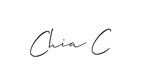 Design your own signature with our free online signature maker. With this signature software, you can create a handwritten (Allison_Script) signature for name Chia C. Chia C signature style 2 images and pictures png