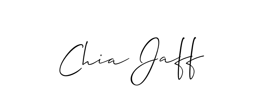 Allison_Script is a professional signature style that is perfect for those who want to add a touch of class to their signature. It is also a great choice for those who want to make their signature more unique. Get Chia Jaff name to fancy signature for free. Chia Jaff signature style 2 images and pictures png