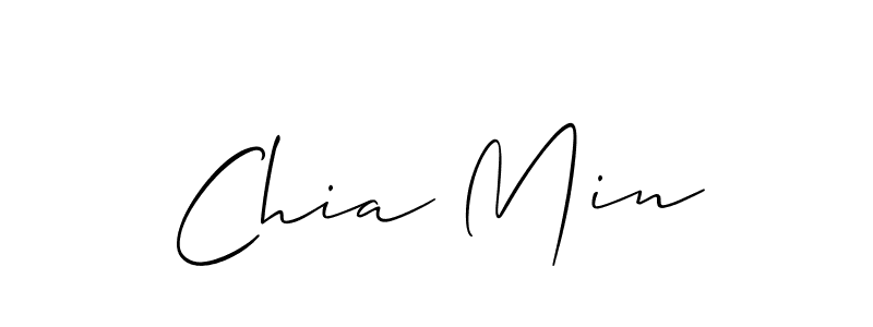 How to make Chia Min signature? Allison_Script is a professional autograph style. Create handwritten signature for Chia Min name. Chia Min signature style 2 images and pictures png