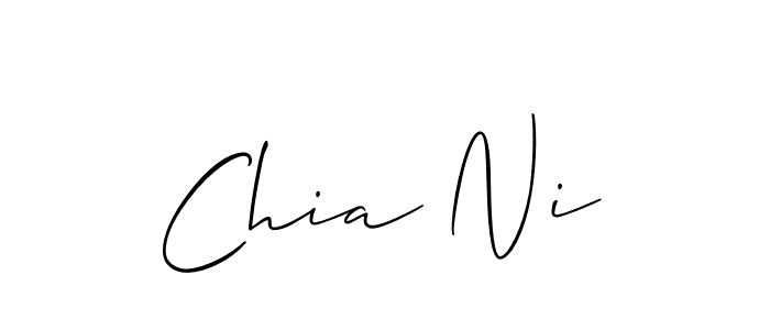 Also we have Chia Ni name is the best signature style. Create professional handwritten signature collection using Allison_Script autograph style. Chia Ni signature style 2 images and pictures png