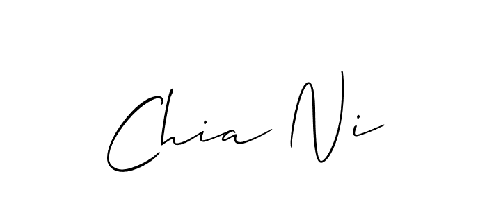 Also we have Chia Ni name is the best signature style. Create professional handwritten signature collection using Allison_Script autograph style. Chia Ni signature style 2 images and pictures png