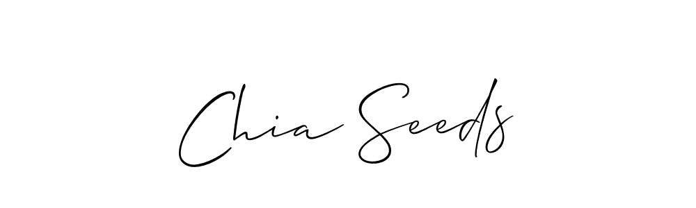 Make a beautiful signature design for name Chia Seeds. With this signature (Allison_Script) style, you can create a handwritten signature for free. Chia Seeds signature style 2 images and pictures png