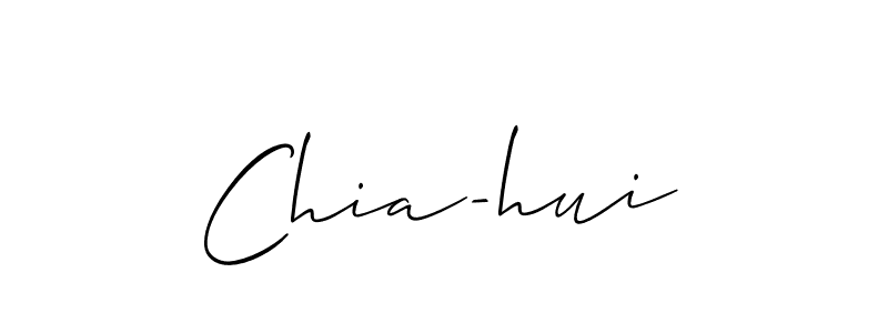 How to make Chia-hui name signature. Use Allison_Script style for creating short signs online. This is the latest handwritten sign. Chia-hui signature style 2 images and pictures png