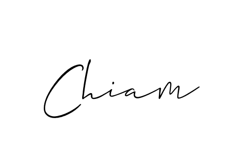 if you are searching for the best signature style for your name Chiam. so please give up your signature search. here we have designed multiple signature styles  using Allison_Script. Chiam signature style 2 images and pictures png