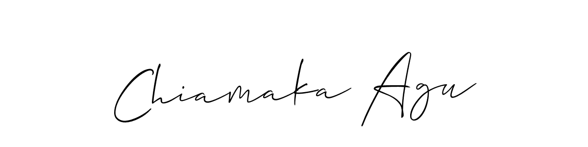 It looks lik you need a new signature style for name Chiamaka Agu. Design unique handwritten (Allison_Script) signature with our free signature maker in just a few clicks. Chiamaka Agu signature style 2 images and pictures png