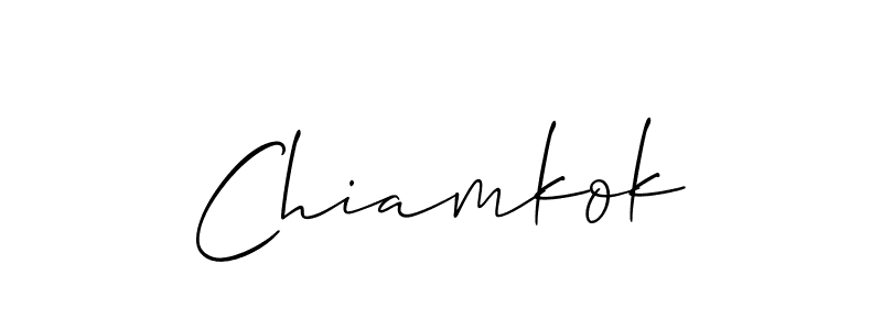 You should practise on your own different ways (Allison_Script) to write your name (Chiamkok) in signature. don't let someone else do it for you. Chiamkok signature style 2 images and pictures png