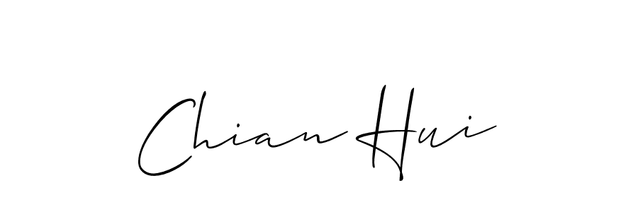 Make a short Chian Hui signature style. Manage your documents anywhere anytime using Allison_Script. Create and add eSignatures, submit forms, share and send files easily. Chian Hui signature style 2 images and pictures png