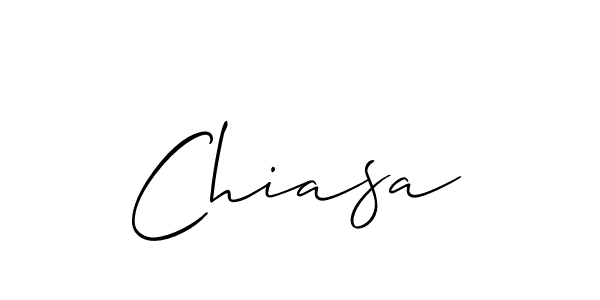 You should practise on your own different ways (Allison_Script) to write your name (Chiasa) in signature. don't let someone else do it for you. Chiasa signature style 2 images and pictures png