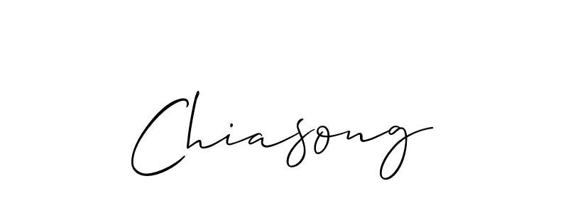 Create a beautiful signature design for name Chiasong. With this signature (Allison_Script) fonts, you can make a handwritten signature for free. Chiasong signature style 2 images and pictures png