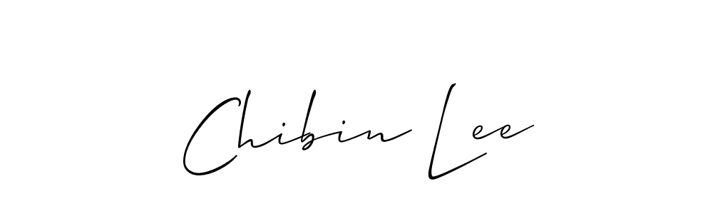 Make a beautiful signature design for name Chibin Lee. With this signature (Allison_Script) style, you can create a handwritten signature for free. Chibin Lee signature style 2 images and pictures png