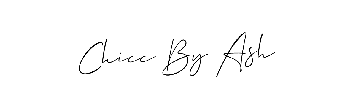 if you are searching for the best signature style for your name Chicc By Ash. so please give up your signature search. here we have designed multiple signature styles  using Allison_Script. Chicc By Ash signature style 2 images and pictures png