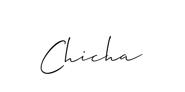 Similarly Allison_Script is the best handwritten signature design. Signature creator online .You can use it as an online autograph creator for name Chicha. Chicha signature style 2 images and pictures png