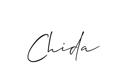 Use a signature maker to create a handwritten signature online. With this signature software, you can design (Allison_Script) your own signature for name Chida. Chida signature style 2 images and pictures png