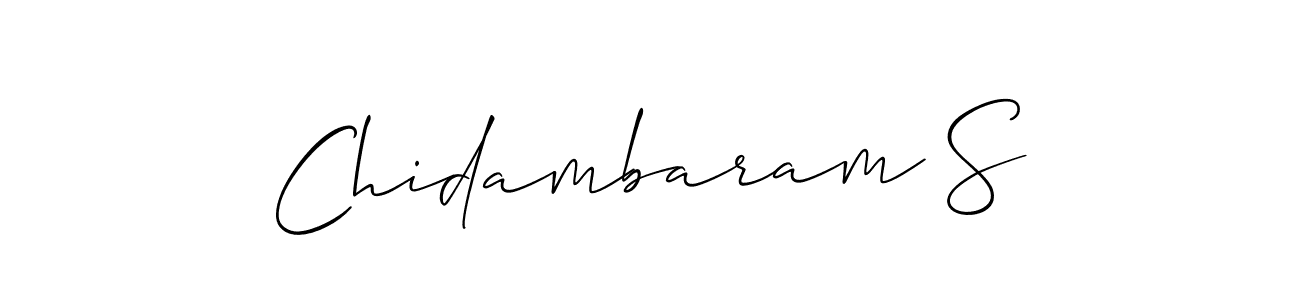 You should practise on your own different ways (Allison_Script) to write your name (Chidambaram S) in signature. don't let someone else do it for you. Chidambaram S signature style 2 images and pictures png