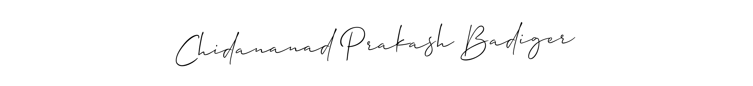 It looks lik you need a new signature style for name Chidananad Prakash Badiger. Design unique handwritten (Allison_Script) signature with our free signature maker in just a few clicks. Chidananad Prakash Badiger signature style 2 images and pictures png