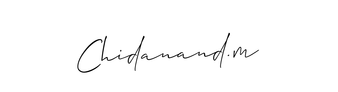 The best way (Allison_Script) to make a short signature is to pick only two or three words in your name. The name Chidanand.m include a total of six letters. For converting this name. Chidanand.m signature style 2 images and pictures png