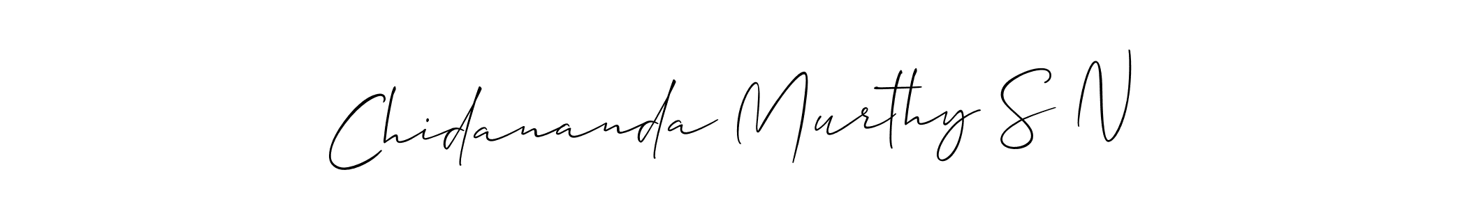 The best way (Allison_Script) to make a short signature is to pick only two or three words in your name. The name Chidananda Murthy S N include a total of six letters. For converting this name. Chidananda Murthy S N signature style 2 images and pictures png