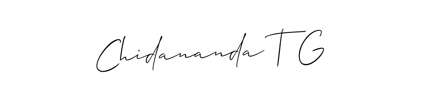 Also You can easily find your signature by using the search form. We will create Chidananda T G name handwritten signature images for you free of cost using Allison_Script sign style. Chidananda T G signature style 2 images and pictures png