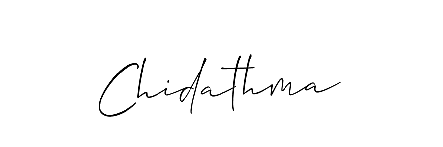 How to make Chidathma signature? Allison_Script is a professional autograph style. Create handwritten signature for Chidathma name. Chidathma signature style 2 images and pictures png