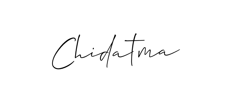 Design your own signature with our free online signature maker. With this signature software, you can create a handwritten (Allison_Script) signature for name Chidatma. Chidatma signature style 2 images and pictures png