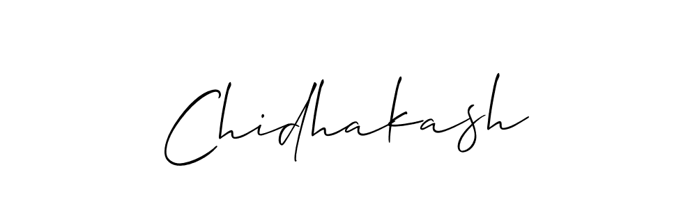 How to make Chidhakash name signature. Use Allison_Script style for creating short signs online. This is the latest handwritten sign. Chidhakash signature style 2 images and pictures png