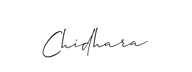 Design your own signature with our free online signature maker. With this signature software, you can create a handwritten (Allison_Script) signature for name Chidhara. Chidhara signature style 2 images and pictures png