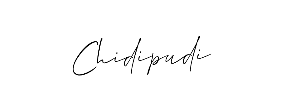 Create a beautiful signature design for name Chidipudi. With this signature (Allison_Script) fonts, you can make a handwritten signature for free. Chidipudi signature style 2 images and pictures png