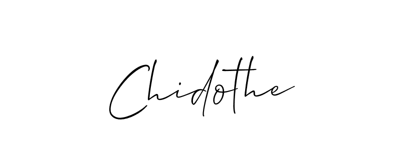 How to make Chidothe name signature. Use Allison_Script style for creating short signs online. This is the latest handwritten sign. Chidothe signature style 2 images and pictures png