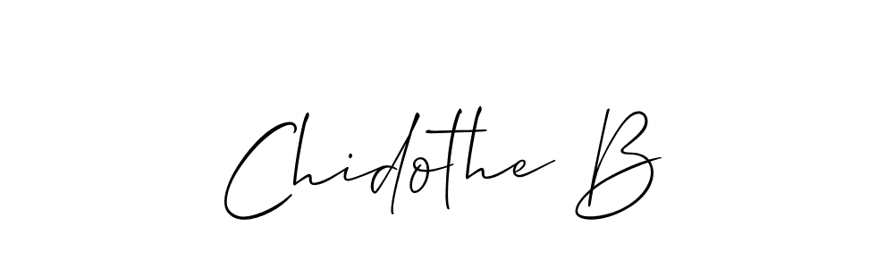 Also we have Chidothe B name is the best signature style. Create professional handwritten signature collection using Allison_Script autograph style. Chidothe B signature style 2 images and pictures png