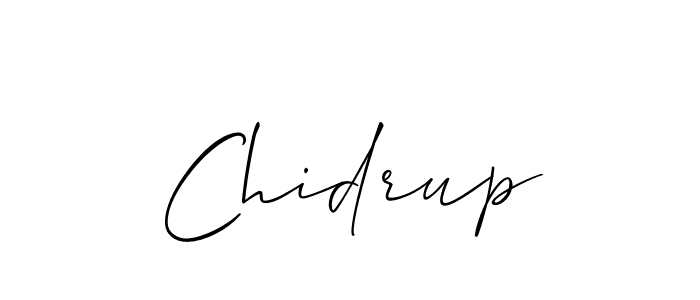 if you are searching for the best signature style for your name Chidrup. so please give up your signature search. here we have designed multiple signature styles  using Allison_Script. Chidrup signature style 2 images and pictures png