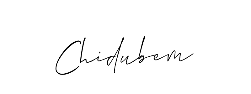 Create a beautiful signature design for name Chidubem. With this signature (Allison_Script) fonts, you can make a handwritten signature for free. Chidubem signature style 2 images and pictures png