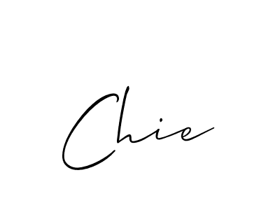 Design your own signature with our free online signature maker. With this signature software, you can create a handwritten (Allison_Script) signature for name Chie. Chie signature style 2 images and pictures png