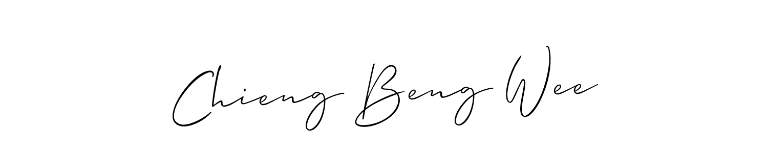 This is the best signature style for the Chieng Beng Wee name. Also you like these signature font (Allison_Script). Mix name signature. Chieng Beng Wee signature style 2 images and pictures png