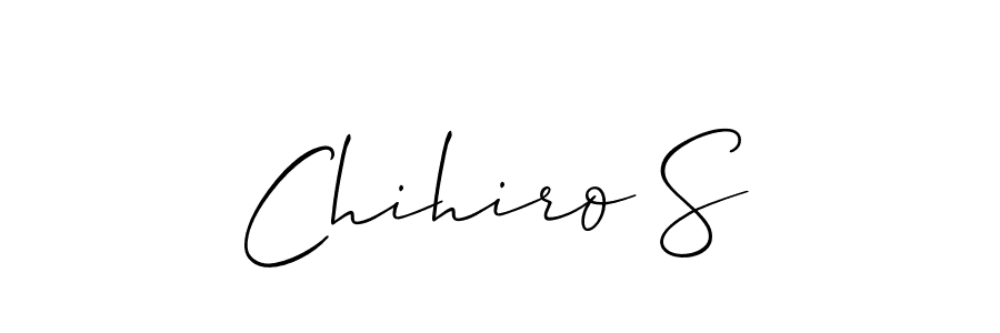 if you are searching for the best signature style for your name Chihiro S. so please give up your signature search. here we have designed multiple signature styles  using Allison_Script. Chihiro S signature style 2 images and pictures png