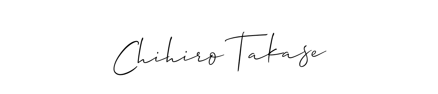 You should practise on your own different ways (Allison_Script) to write your name (Chihiro Takase) in signature. don't let someone else do it for you. Chihiro Takase signature style 2 images and pictures png