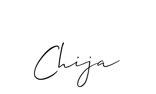 How to make Chija name signature. Use Allison_Script style for creating short signs online. This is the latest handwritten sign. Chija signature style 2 images and pictures png