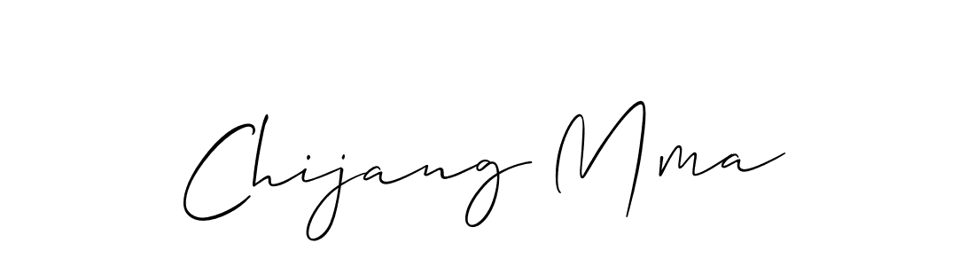 You should practise on your own different ways (Allison_Script) to write your name (Chijang Mma) in signature. don't let someone else do it for you. Chijang Mma signature style 2 images and pictures png