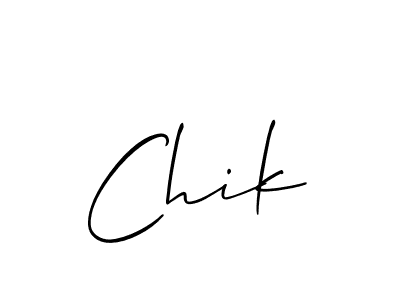 Create a beautiful signature design for name Chik. With this signature (Allison_Script) fonts, you can make a handwritten signature for free. Chik signature style 2 images and pictures png