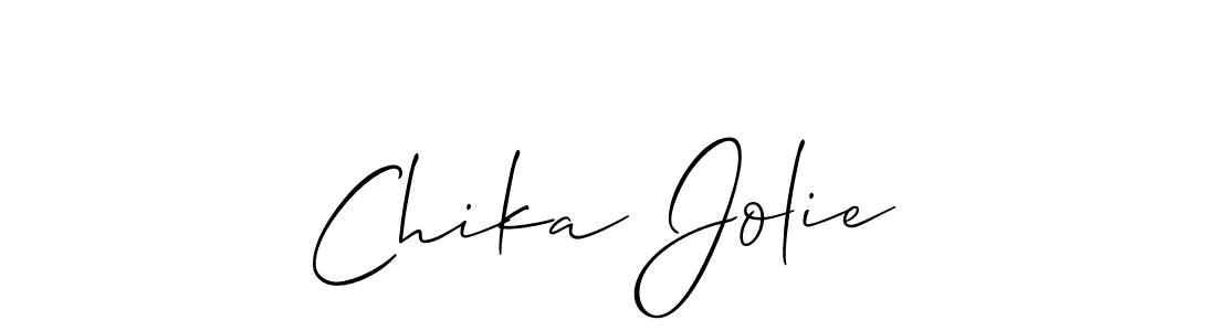 You should practise on your own different ways (Allison_Script) to write your name (Chika Jolie) in signature. don't let someone else do it for you. Chika Jolie signature style 2 images and pictures png