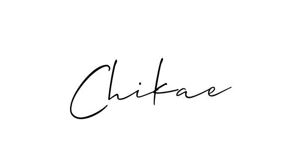 The best way (Allison_Script) to make a short signature is to pick only two or three words in your name. The name Chikae include a total of six letters. For converting this name. Chikae signature style 2 images and pictures png