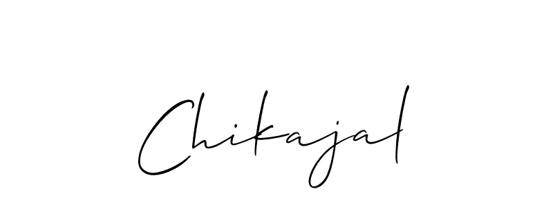 It looks lik you need a new signature style for name Chikajal. Design unique handwritten (Allison_Script) signature with our free signature maker in just a few clicks. Chikajal signature style 2 images and pictures png