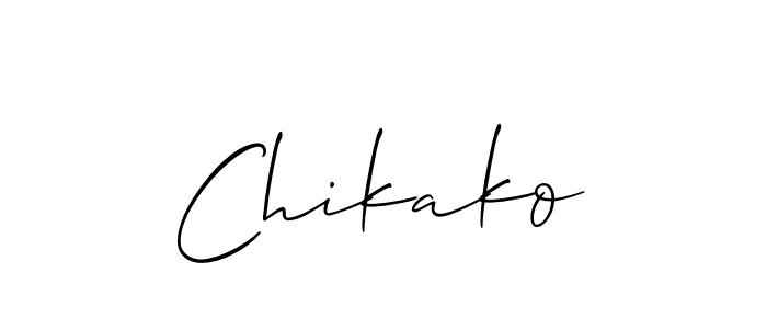Make a beautiful signature design for name Chikako. With this signature (Allison_Script) style, you can create a handwritten signature for free. Chikako signature style 2 images and pictures png