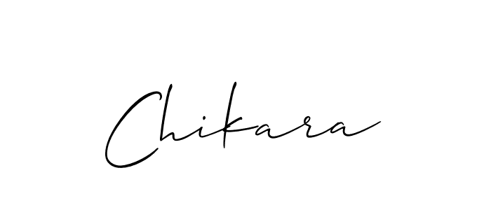 Design your own signature with our free online signature maker. With this signature software, you can create a handwritten (Allison_Script) signature for name Chikara. Chikara signature style 2 images and pictures png