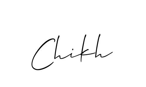 if you are searching for the best signature style for your name Chikh. so please give up your signature search. here we have designed multiple signature styles  using Allison_Script. Chikh signature style 2 images and pictures png
